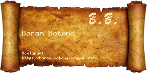 Baran Botond névjegykártya